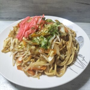 残り野菜で焼きそばその2